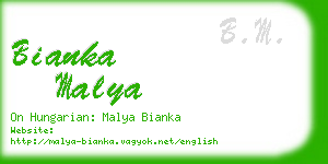 bianka malya business card